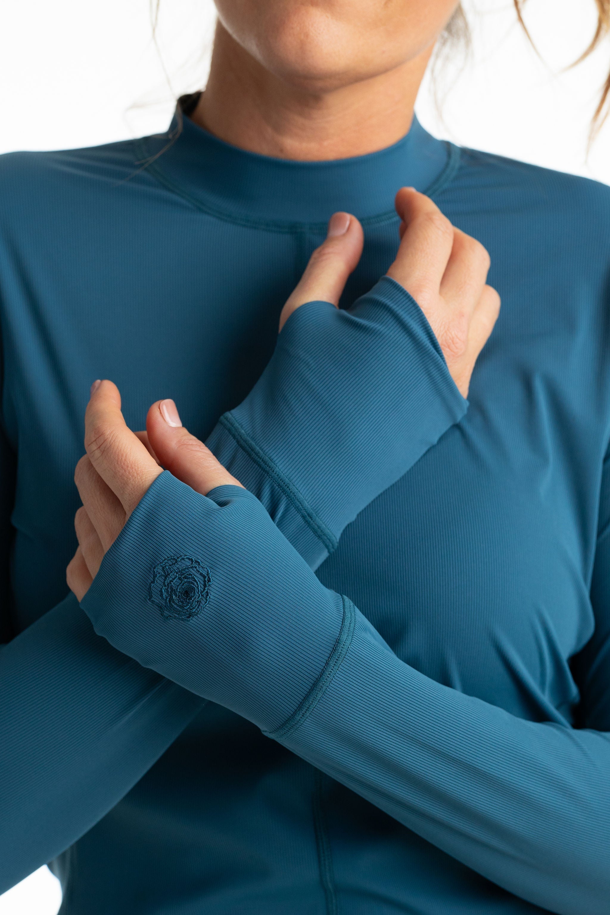 Hannah Childs Cameron Rib Mock Neck Performance Top - Hannah Childs Lifestyle - Equiluxe Tack