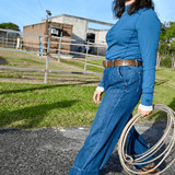 Hannah Childs Cameron Rib Mock Neck Performance Top - Hannah Childs Lifestyle - Equiluxe Tack