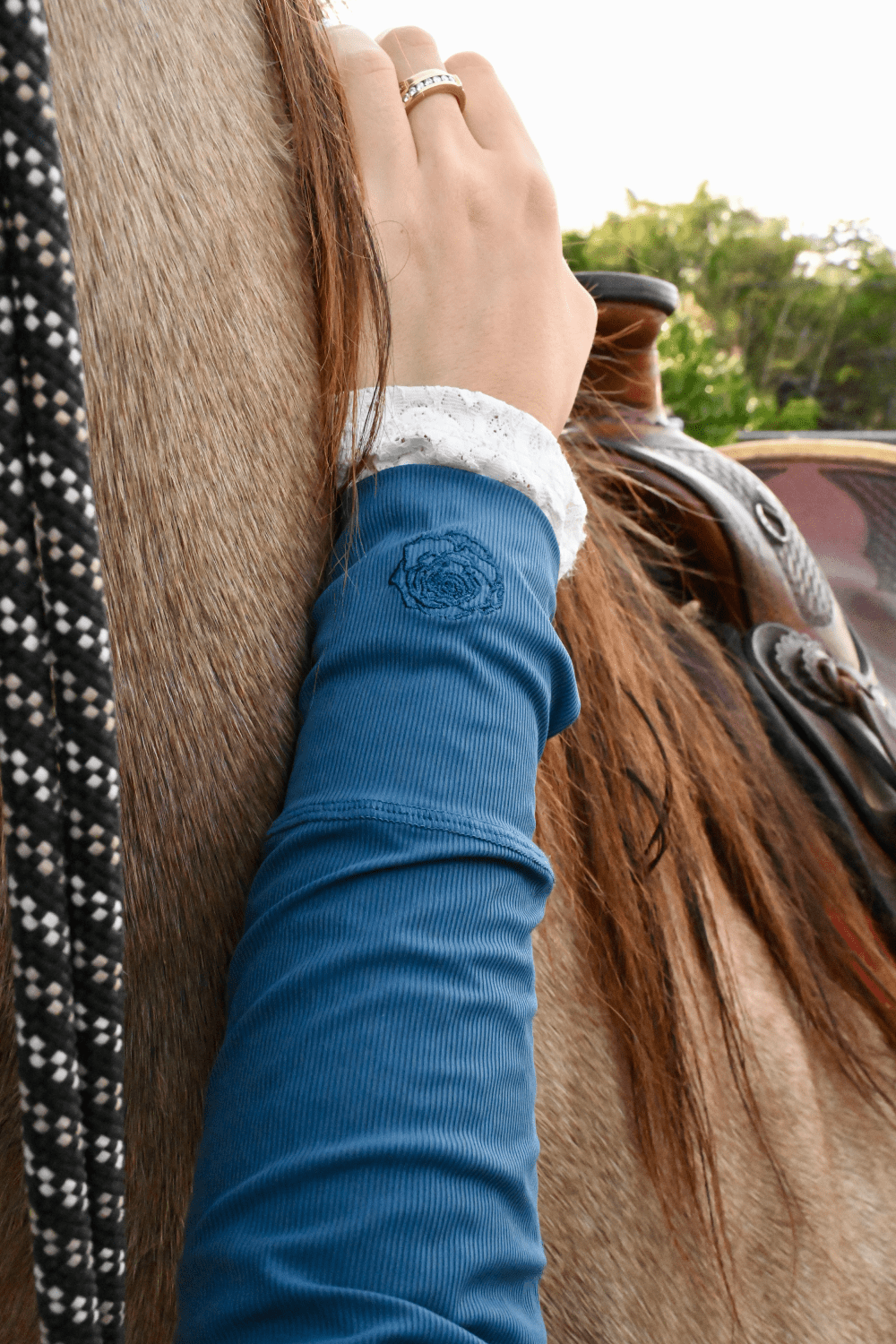 Hannah Childs Cameron Rib Mock Neck Performance Top - Hannah Childs Lifestyle - Equiluxe Tack