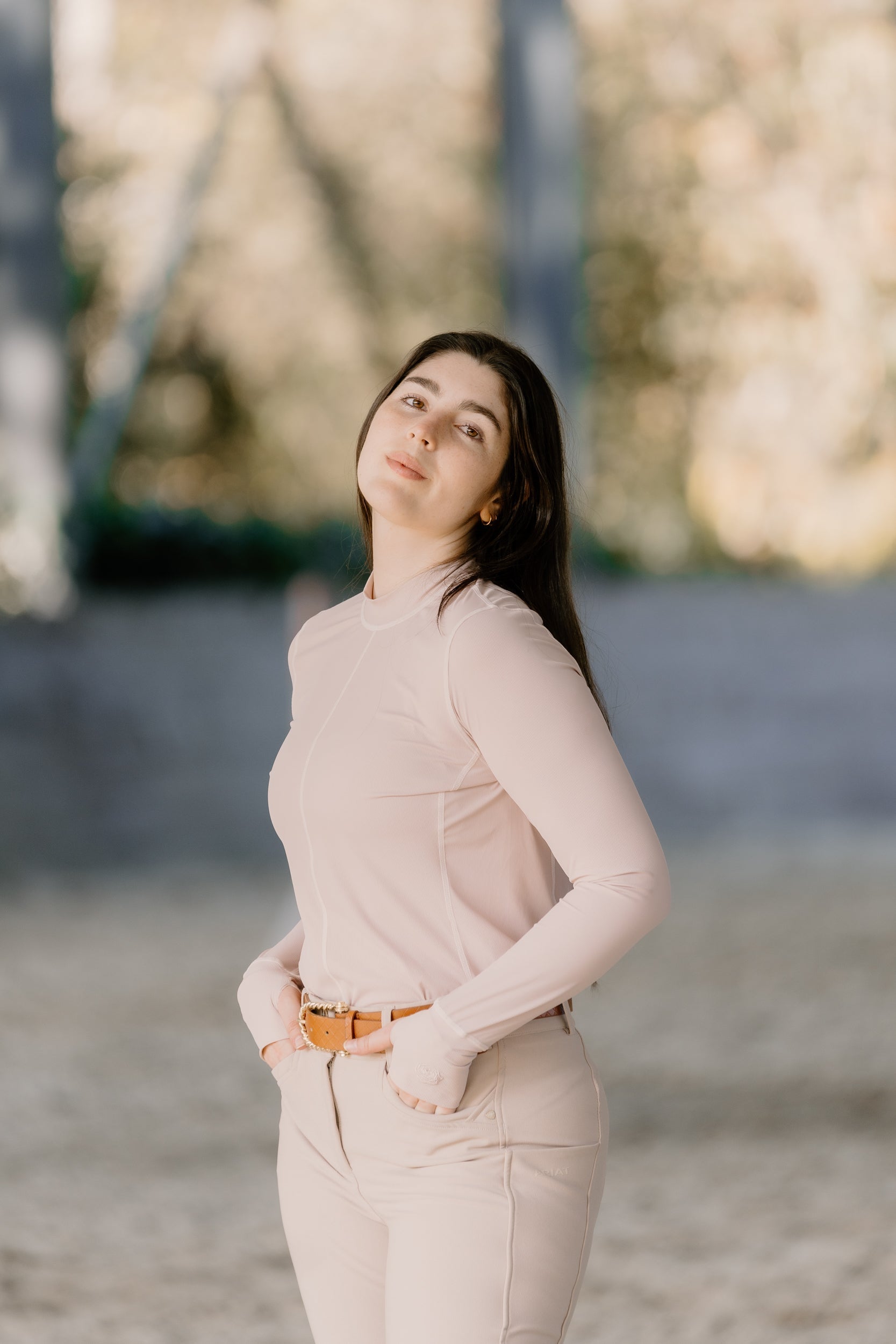 Hannah Childs Cameron Rib Mock Neck Performance Top - Hannah Childs Lifestyle - Equiluxe Tack