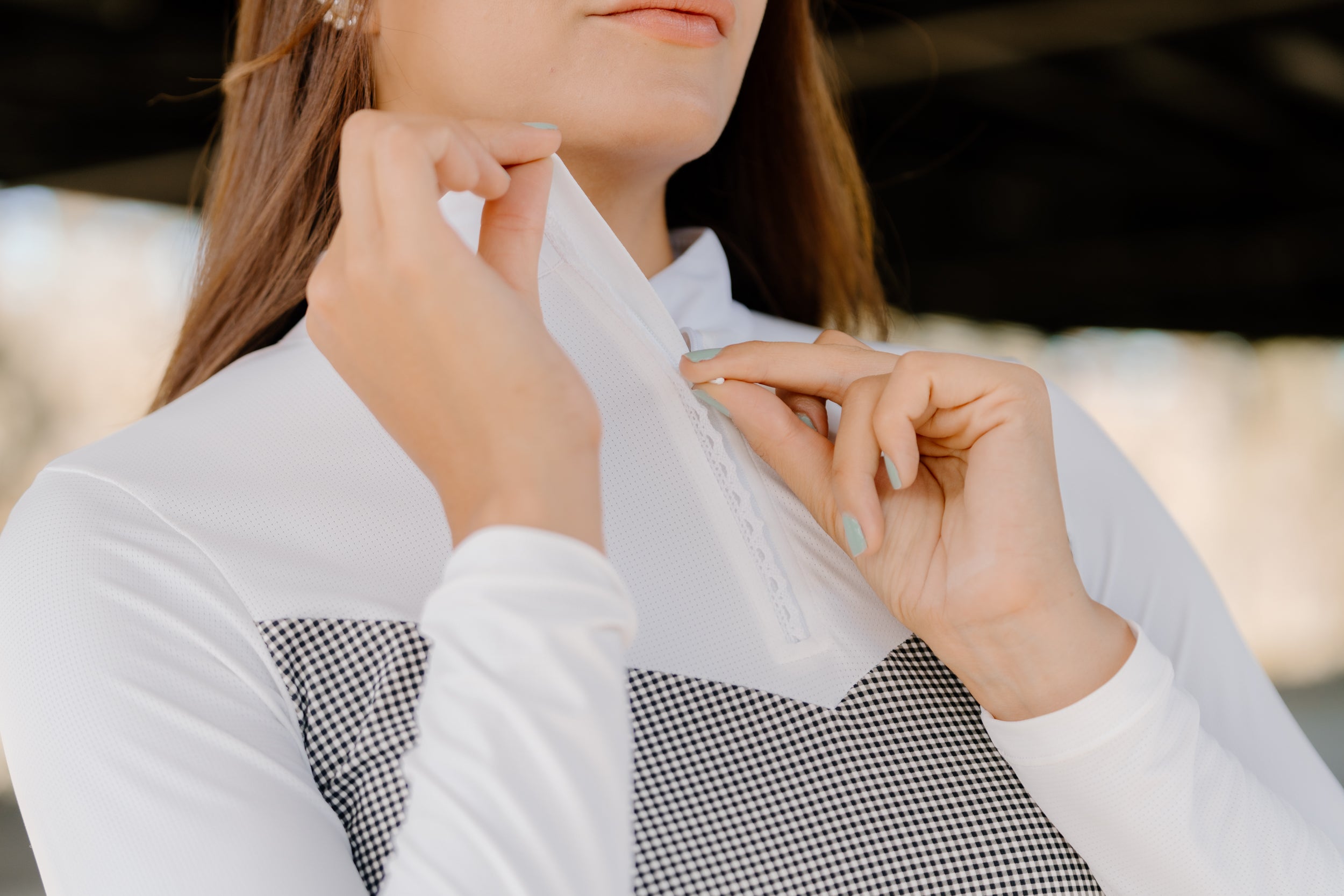 Hannah Childs Clarissa Mesh Long Sleeve Zip Top - Hannah Childs Lifestyle - Equiluxe Tack