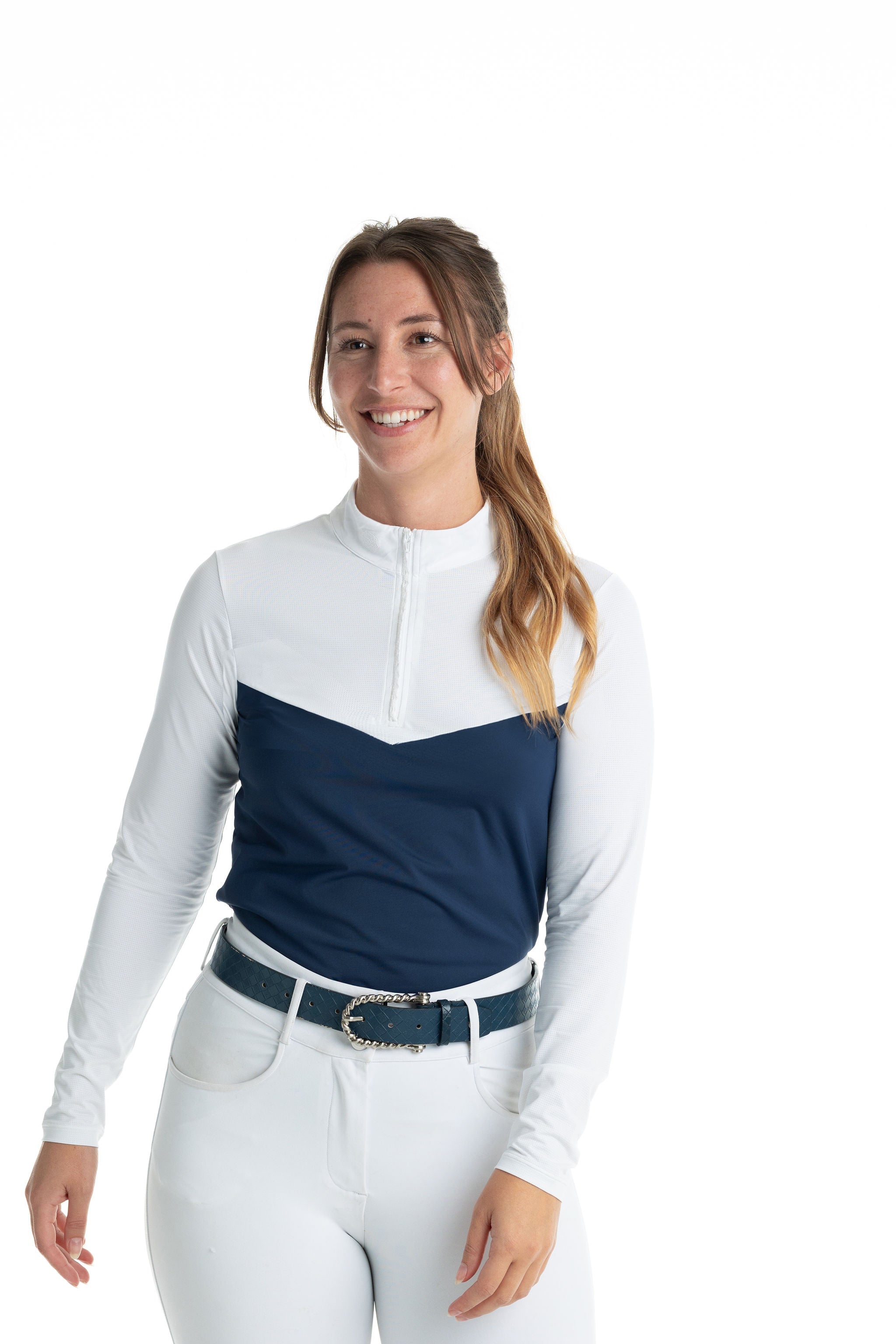 Hannah Childs Clarissa Mesh Long Sleeve Zip Top - Hannah Childs Lifestyle - Equiluxe Tack