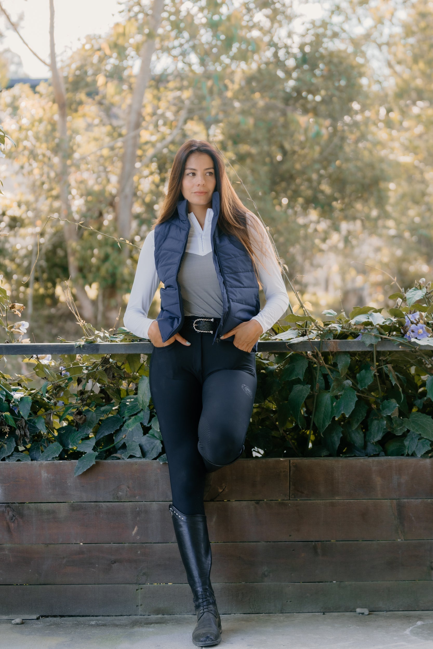 Hannah Childs Clarissa Mesh Long Sleeve Zip Top - Hannah Childs Lifestyle - Equiluxe Tack