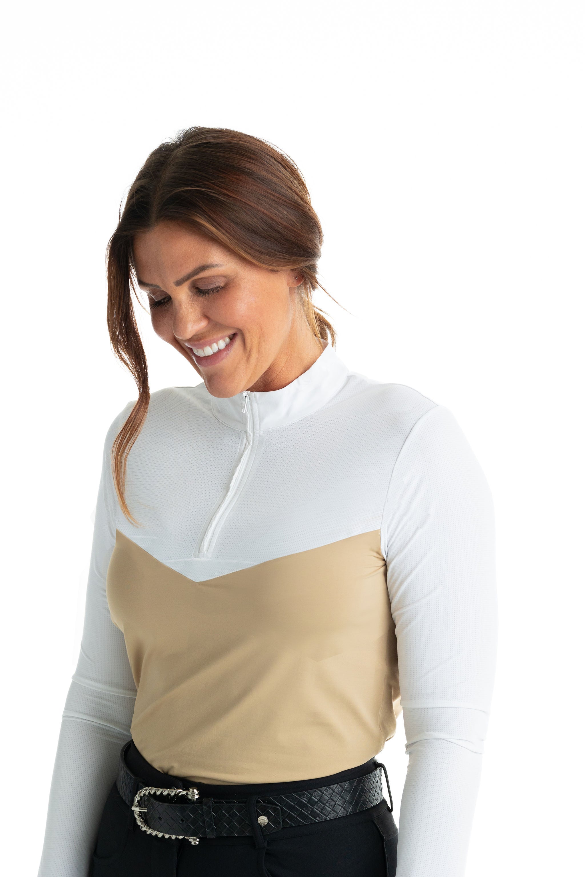 Hannah Childs Clarissa Mesh Long Sleeve Zip Top - Hannah Childs Lifestyle - Equiluxe Tack