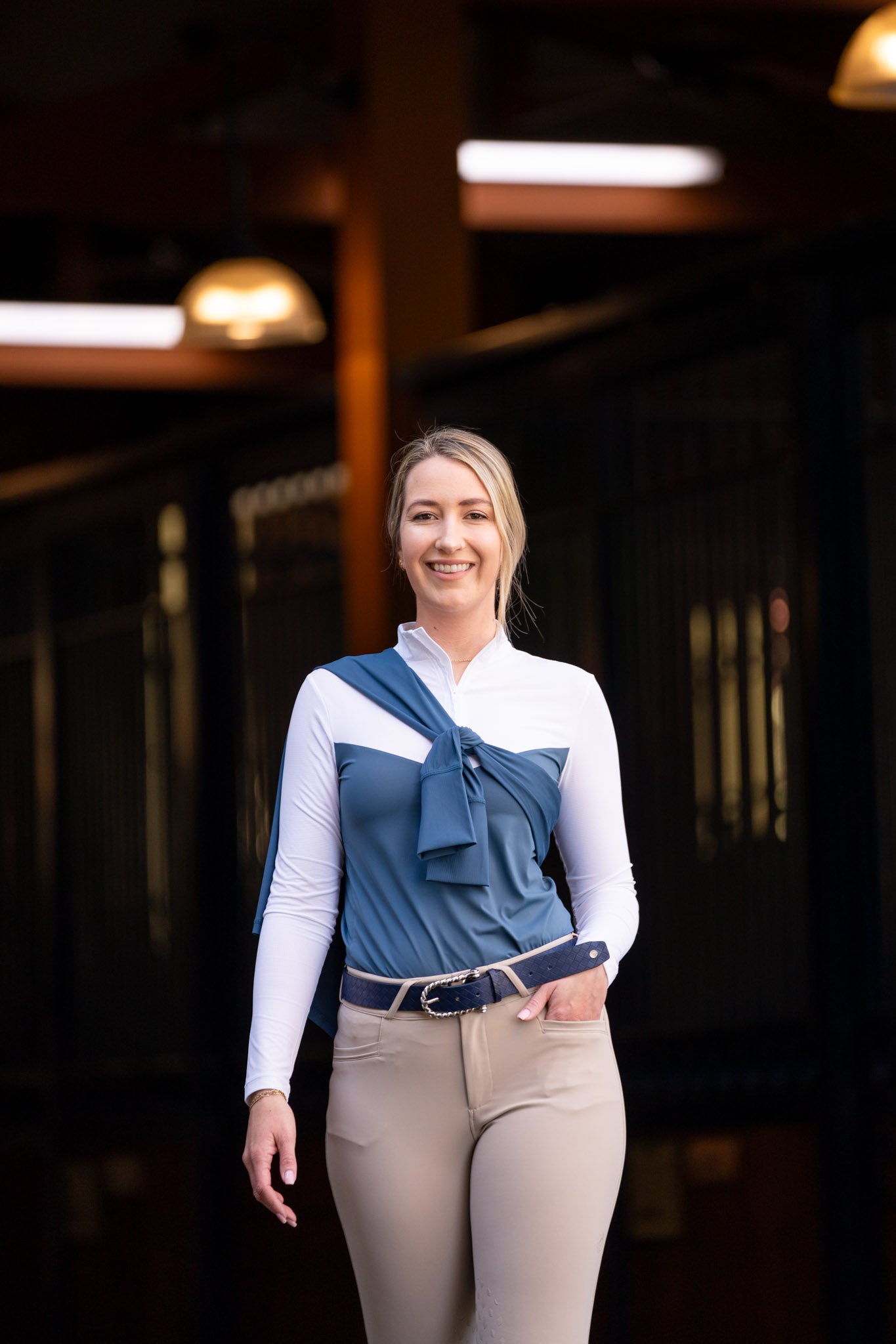 Hannah Childs Clarissa Mesh Long Sleeve Zip Top - Hannah Childs Lifestyle - Equiluxe Tack