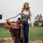 Hannah Childs Clarissa Mesh Long Sleeve Zip Top - Hannah Childs Lifestyle - Equiluxe Tack