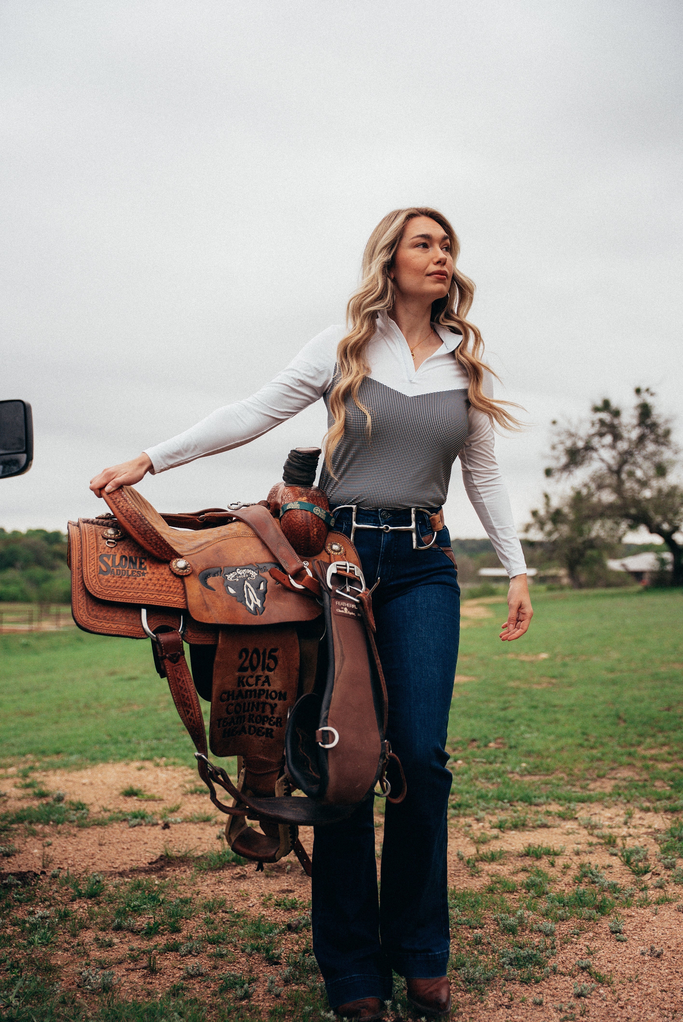 Hannah Childs Clarissa Mesh Long Sleeve Zip Top - Hannah Childs Lifestyle - Equiluxe Tack