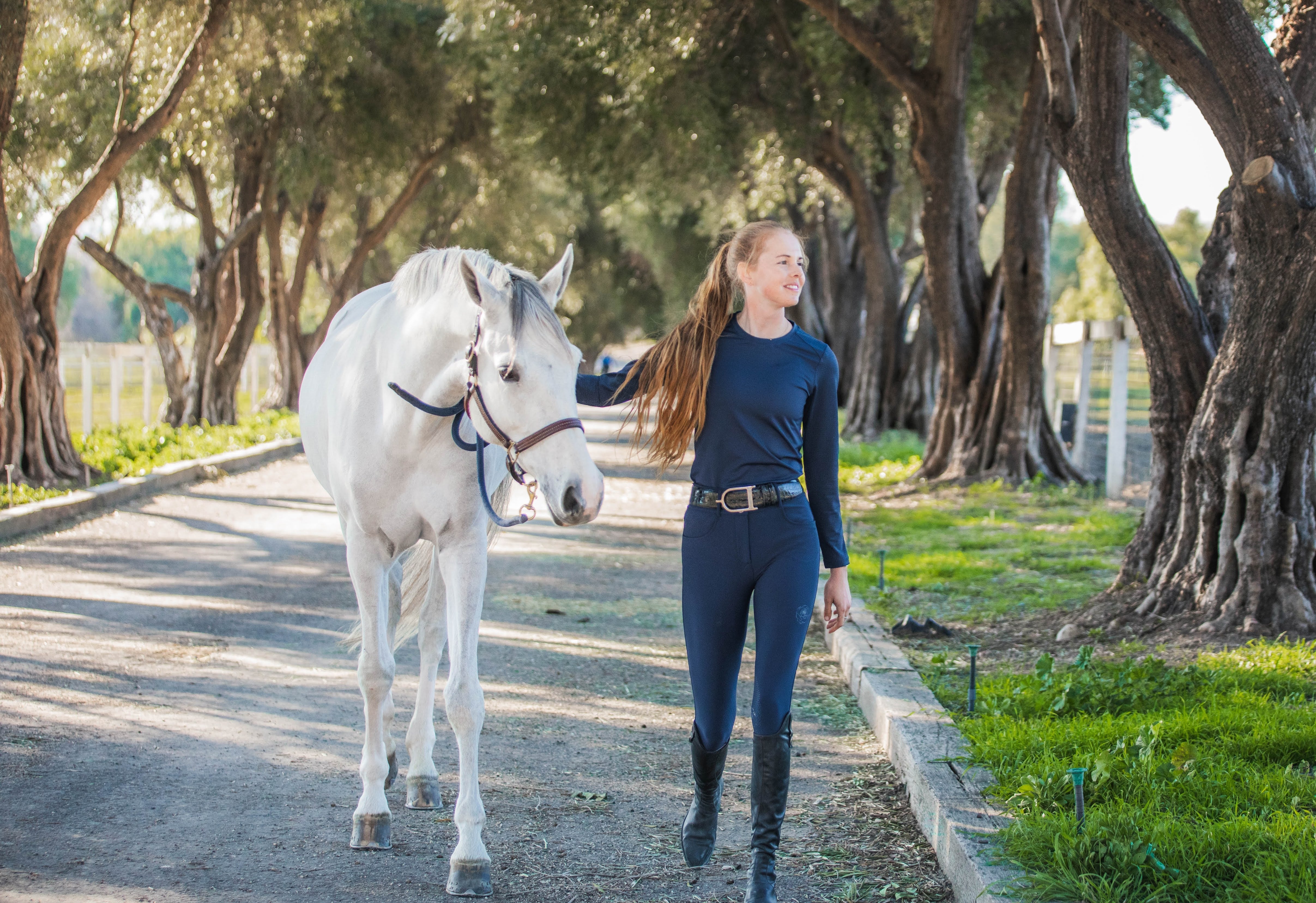Hannah Childs Harper Perforated Long Sleeve Tech Tee - Hannah Childs Lifestyle - Equiluxe Tack
