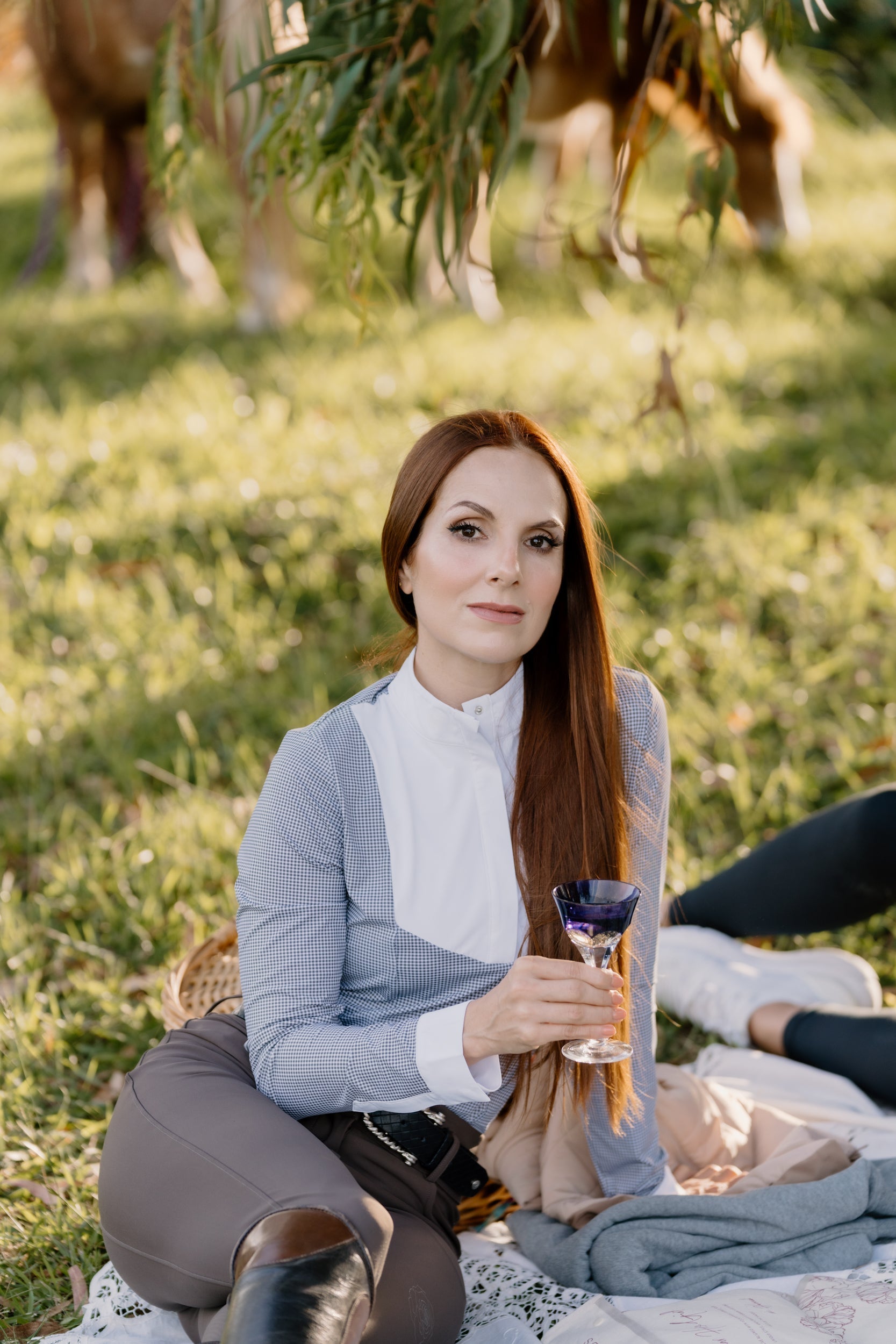 Hannah Childs Luna Long Sleeve Show Shirt - Hannah Childs Lifestyle - Equiluxe Tack