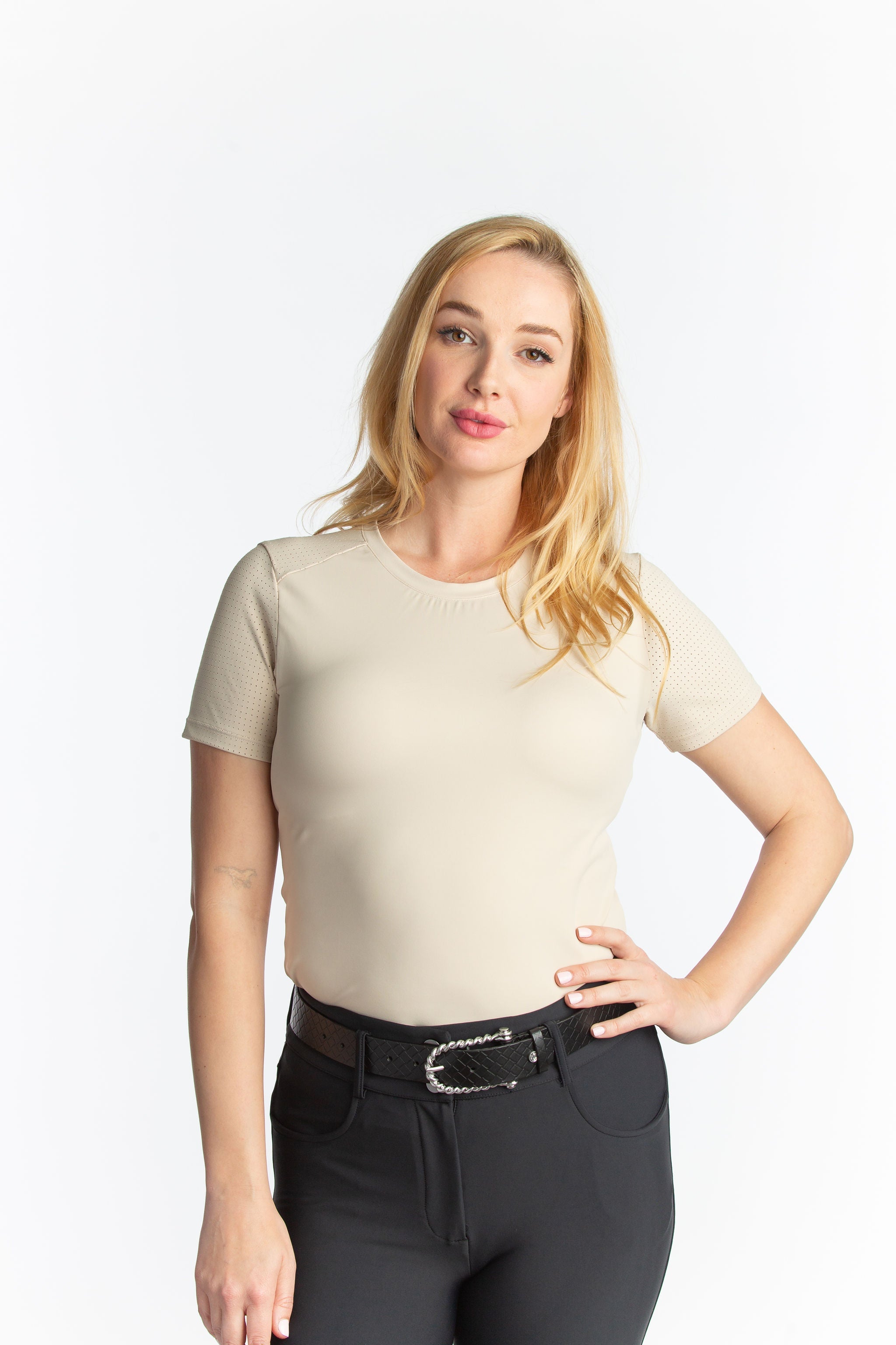 Hannah Childs Maddy Perforated Short Sleeve Tech Tee - Hannah Childs Lifestyle - Equiluxe Tack