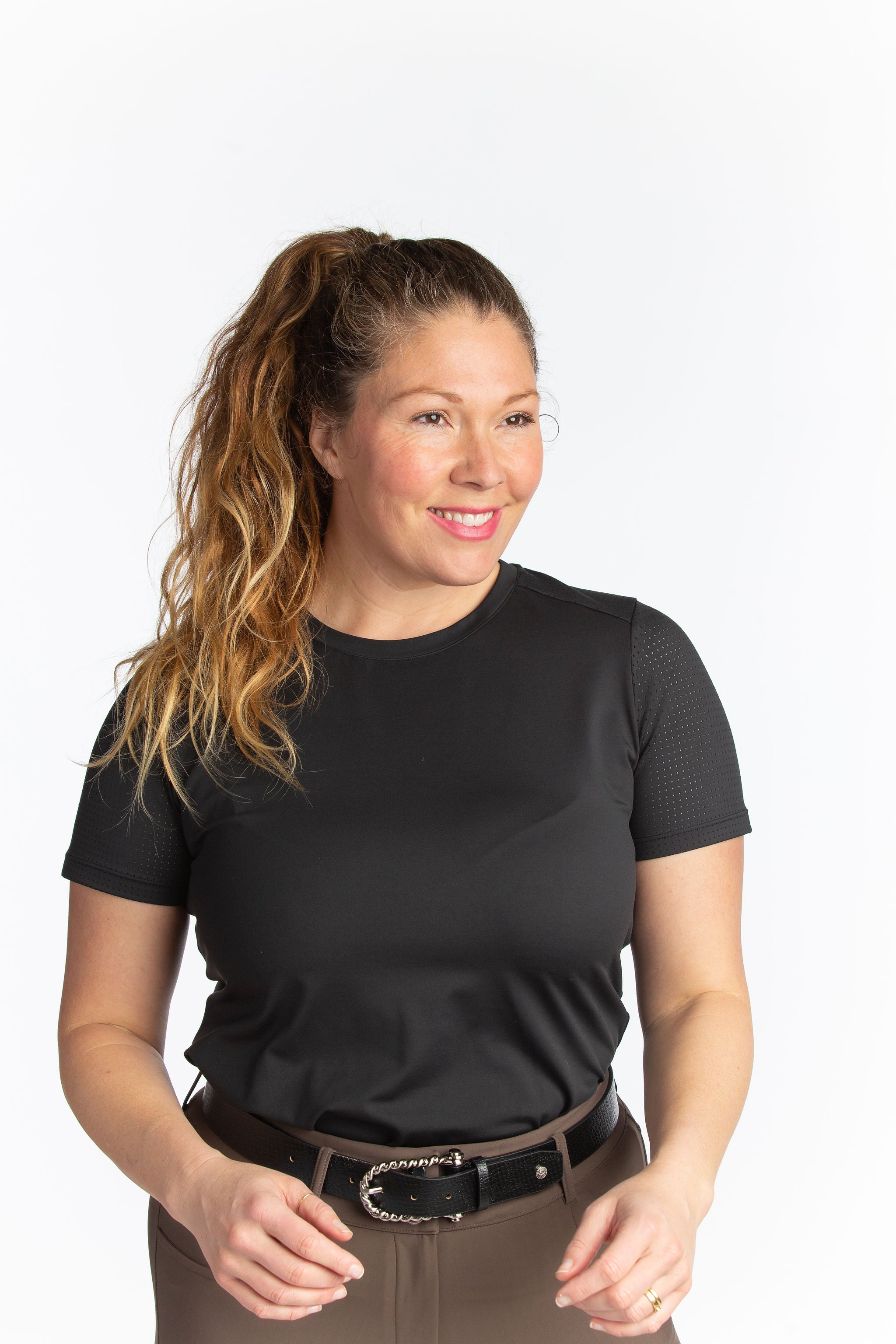 Hannah Childs Maddy Perforated Short Sleeve Tech Tee - Hannah Childs Lifestyle - Equiluxe Tack