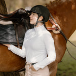 Hannah Childs Shelby Ruffle Long Sleeve Show Shirt - Hannah Childs Lifestyle - Equiluxe Tack