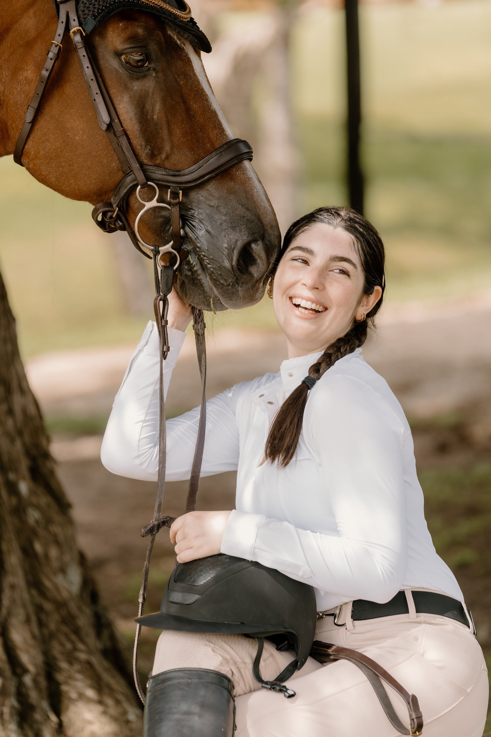Hannah Childs Shelby Ruffle Long Sleeve Show Shirt - Hannah Childs Lifestyle - Equiluxe Tack