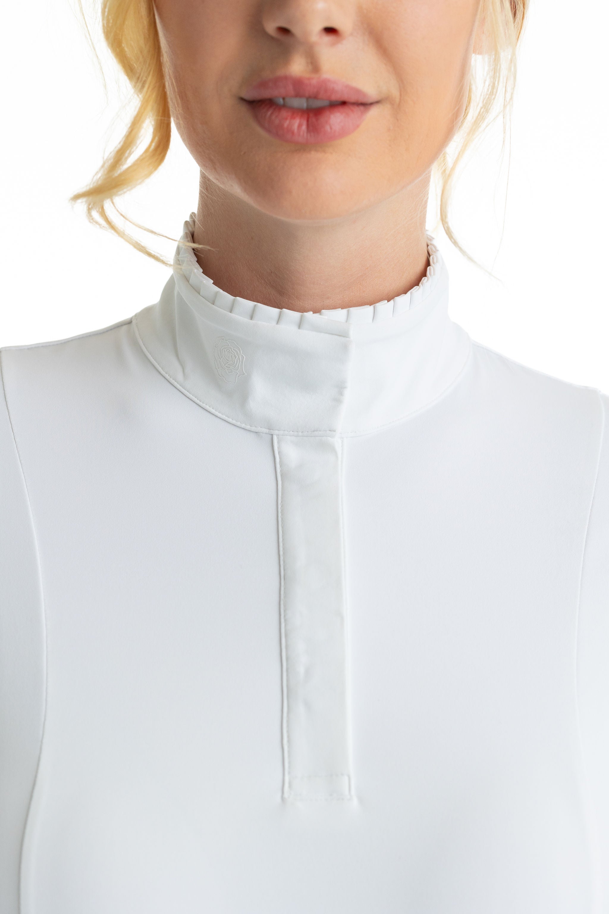 Hannah Childs Shelby Ruffle Long Sleeve Show Shirt - Hannah Childs Lifestyle - Equiluxe Tack