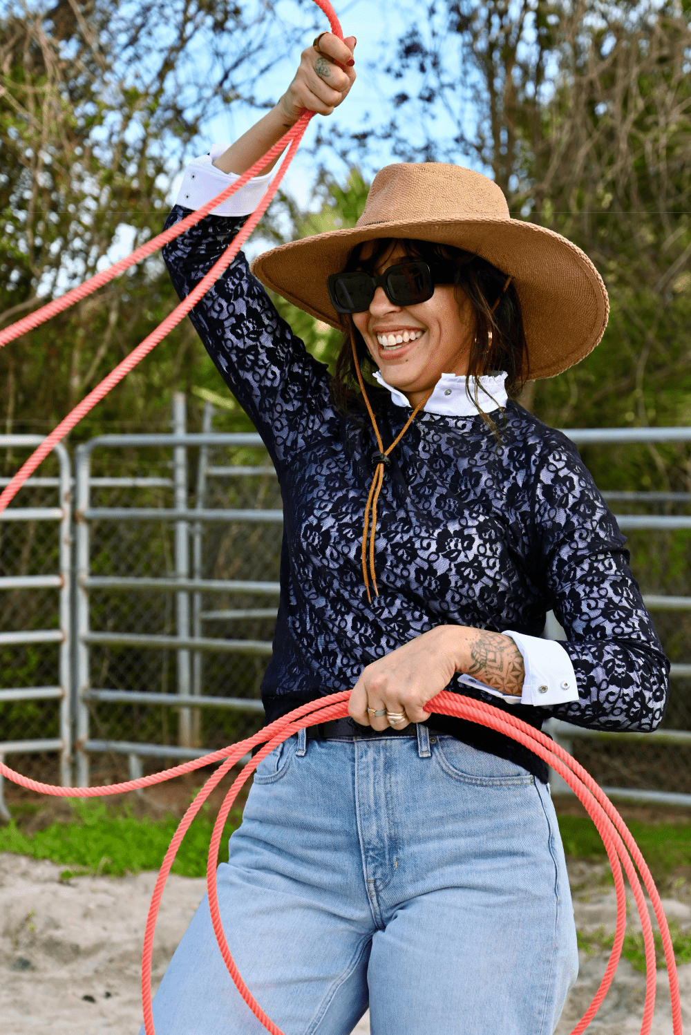 Hannah Childs Shelby Ruffle Long Sleeve Show Shirt - Hannah Childs Lifestyle - Equiluxe Tack