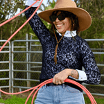 Hannah Childs Shelby Ruffle Long Sleeve Show Shirt - Hannah Childs Lifestyle - Equiluxe Tack