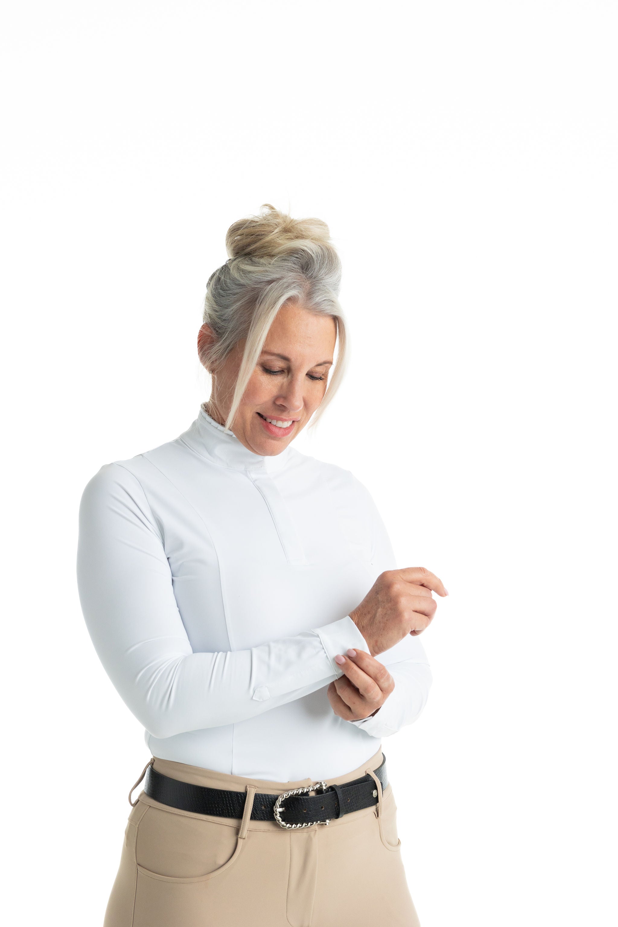 Hannah Childs Shelby Ruffle Long Sleeve Show Shirt - Hannah Childs Lifestyle - Equiluxe Tack