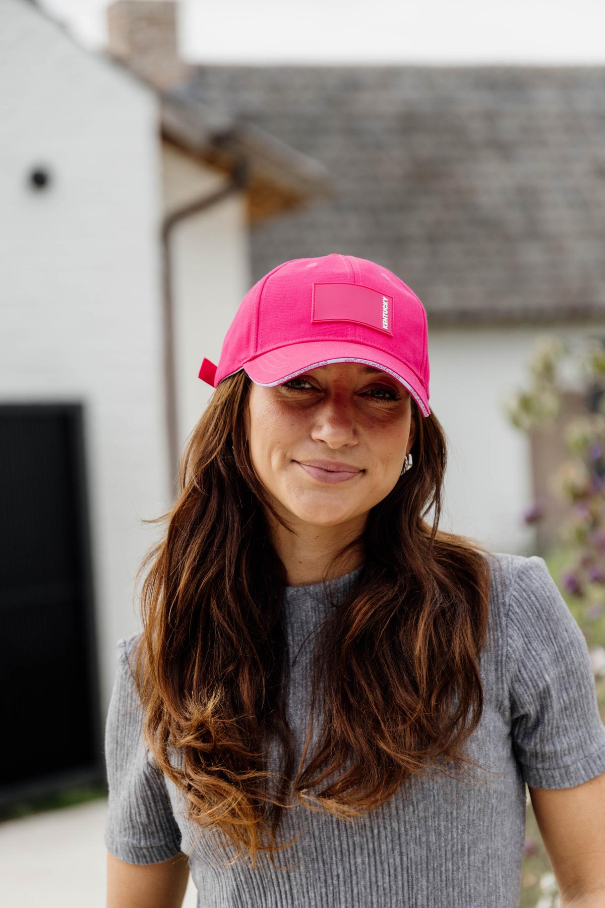 Kentucky Horsewear Baseball Cap Rubber Logo - Pink - Kentucky Horsewear - Equiluxe Tack