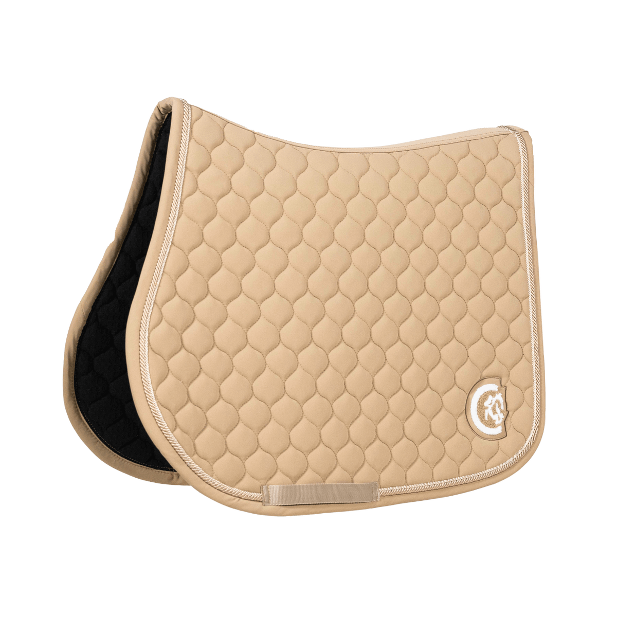 Kentucky Horsewear Saddle Pad 3D Logo Onion Quilt Jumping - Beige - Kentucky Horsewear - Equiluxe Tack
