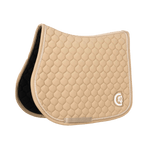 Kentucky Horsewear Saddle Pad 3D Logo Onion Quilt Jumping - Beige - Kentucky Horsewear - Equiluxe Tack