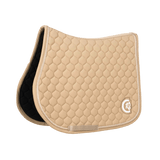 Kentucky Horsewear Saddle Pad 3D Logo Onion Quilt Jumping - Beige - Kentucky Horsewear - Equiluxe Tack