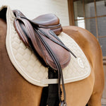 Kentucky Horsewear Saddle Pad 3D Logo Onion Quilt Jumping - Beige - Kentucky Horsewear - Equiluxe Tack
