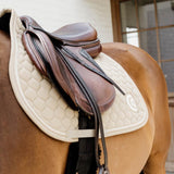 Kentucky Horsewear Saddle Pad 3D Logo Onion Quilt Jumping - Beige - Kentucky Horsewear - Equiluxe Tack