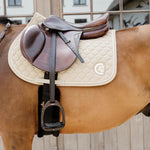 Kentucky Horsewear Saddle Pad 3D Logo Onion Quilt Jumping - Beige - Kentucky Horsewear - Equiluxe Tack