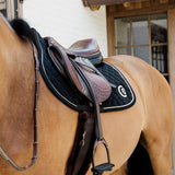 Kentucky Horsewear Saddle Pad 3D Logo Onion Quilt Jumping - Black - Kentucky Horsewear - Equiluxe Tack