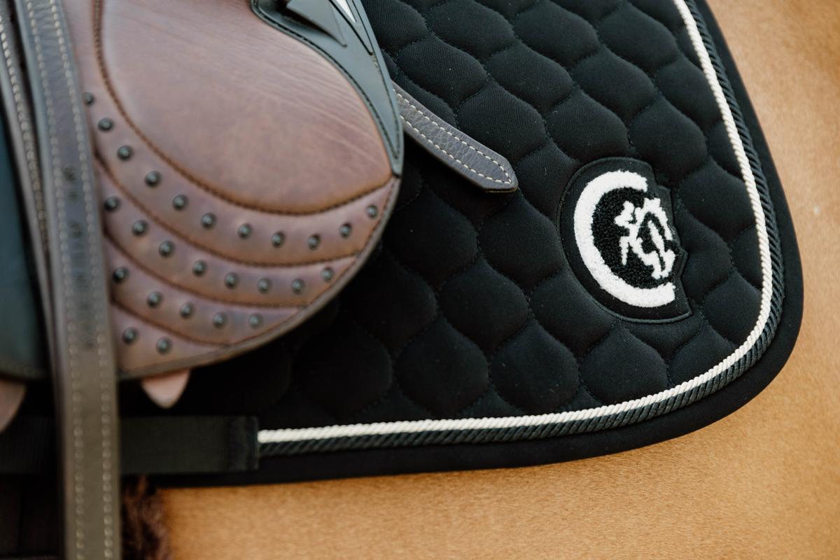 Kentucky Horsewear Saddle Pad 3D Logo Onion Quilt Jumping - Black - Kentucky Horsewear - Equiluxe Tack