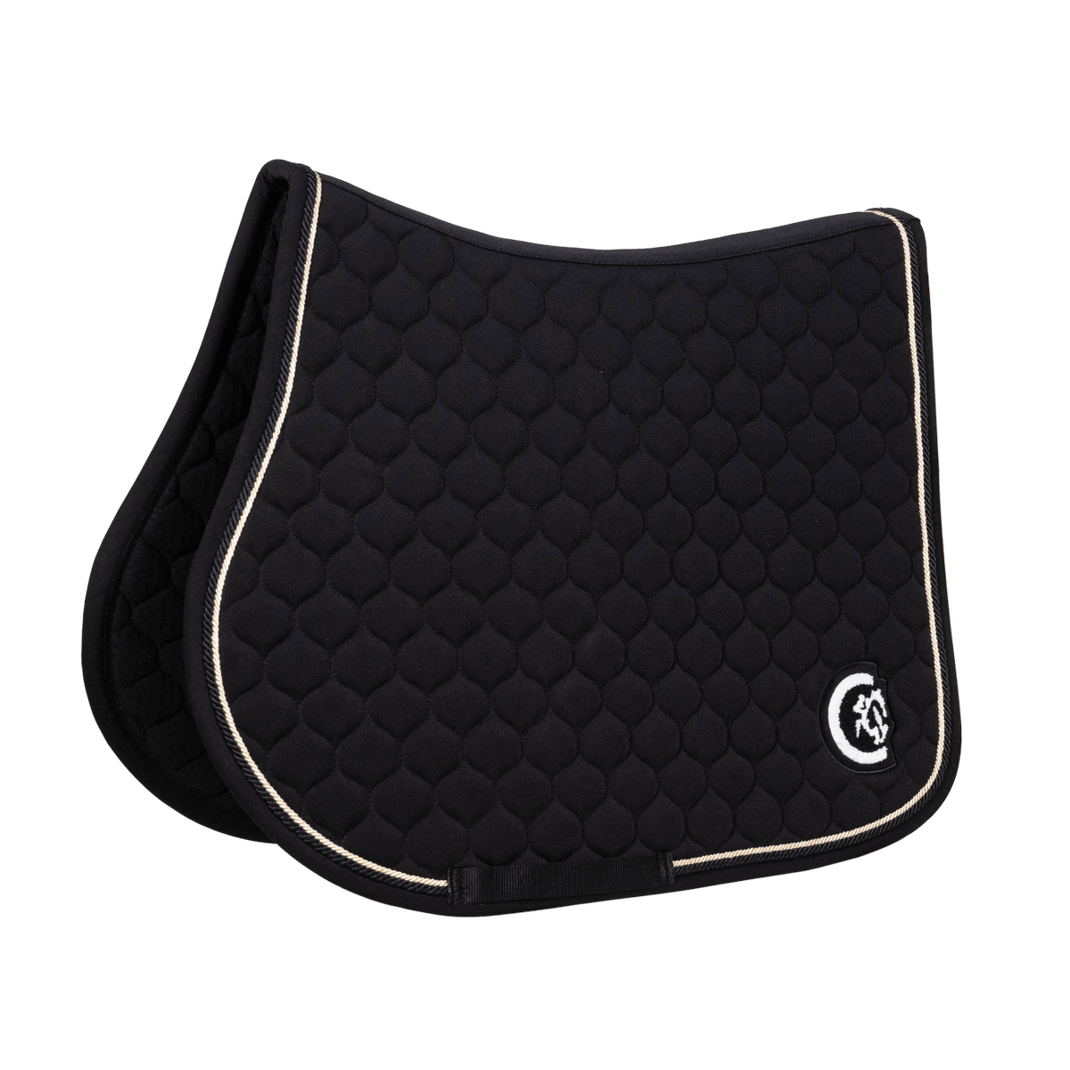 Kentucky Horsewear Saddle Pad 3D Logo Onion Quilt Jumping - Black - Kentucky Horsewear - Equiluxe Tack
