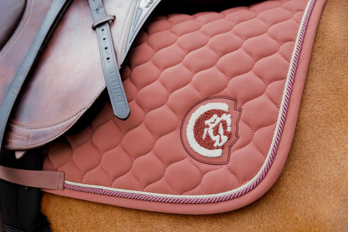Kentucky Horsewear Saddle Pad 3D Logo Onion Quilt Jumping - Fuchsia - Kentucky Horsewear - Equiluxe Tack
