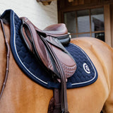 Kentucky Horsewear Saddle Pad 3D Logo Onion Quilt Jumping - Navy - Kentucky Horsewear - Equiluxe Tack