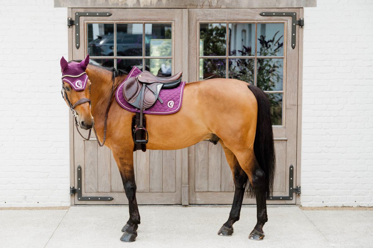 Kentucky Horsewear Saddle Pad 3D Logo Onion Quilt Jumping - Purple - Kentucky Horsewear - Equiluxe Tack