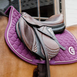 Kentucky Horsewear Saddle Pad 3D Logo Onion Quilt Jumping - Purple - Kentucky Horsewear - Equiluxe Tack