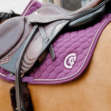 Kentucky Horsewear Saddle Pad 3D Logo Onion Quilt Jumping - Purple - Kentucky Horsewear - Equiluxe Tack