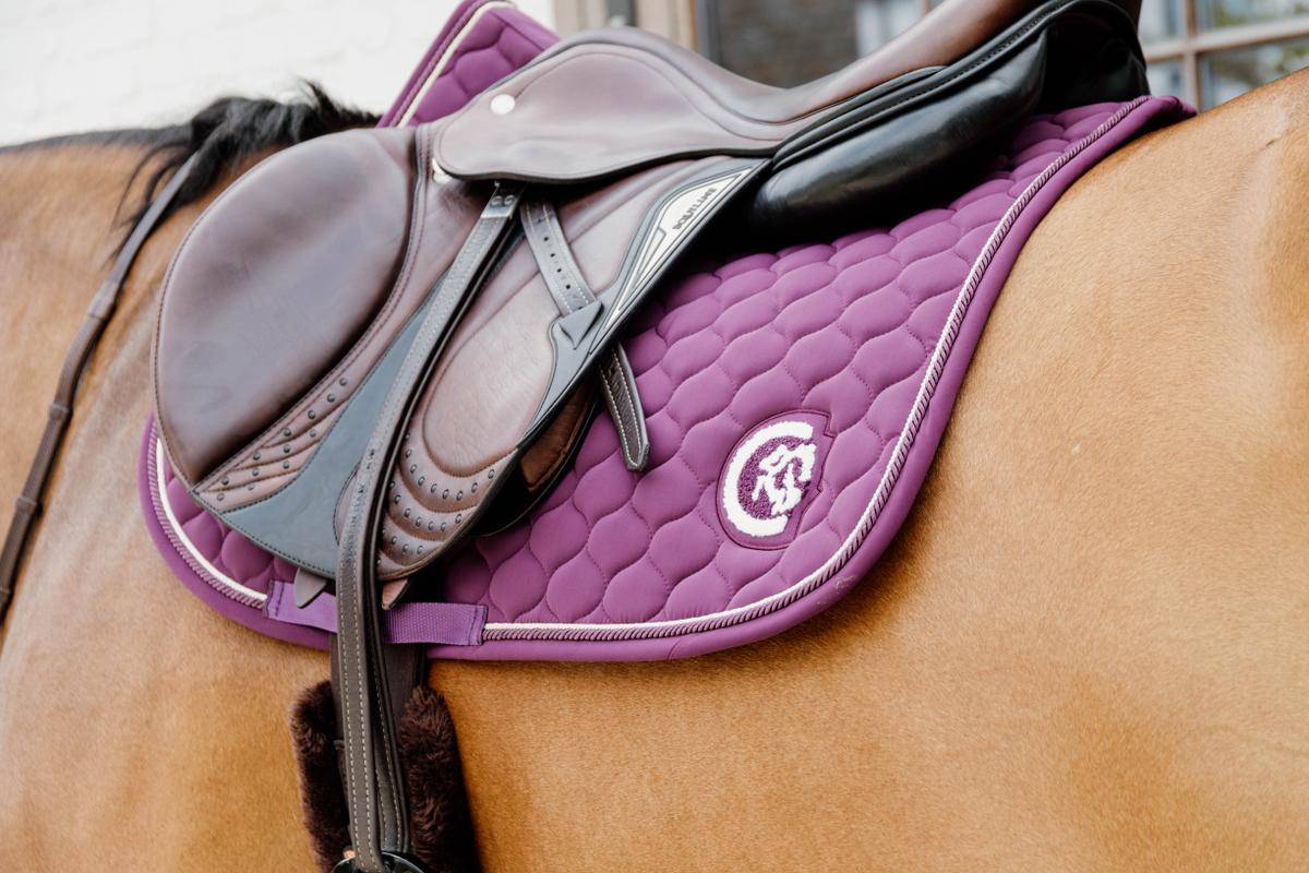 Kentucky Horsewear Saddle Pad 3D Logo Onion Quilt Jumping - Purple - Kentucky Horsewear - Equiluxe Tack