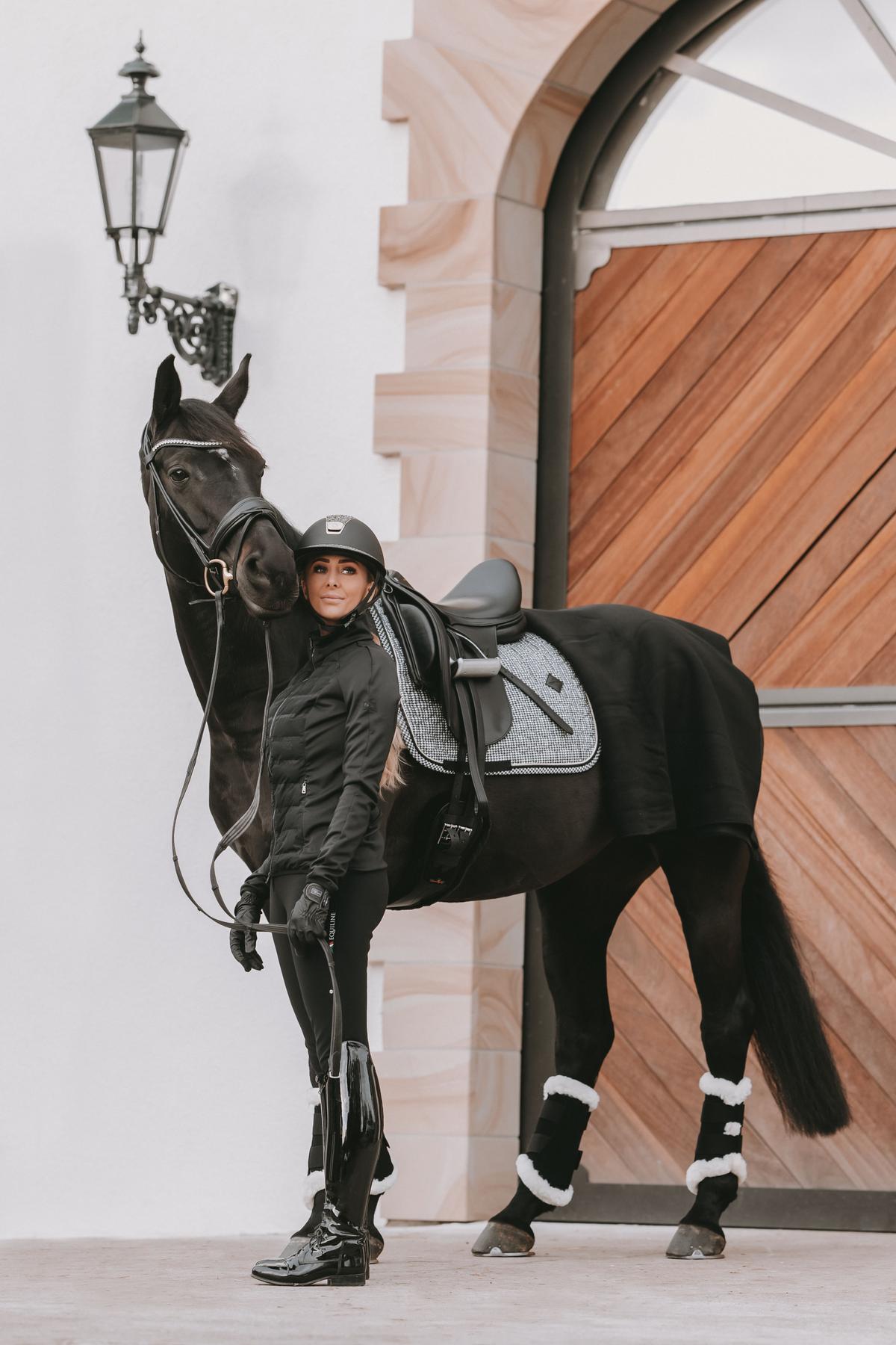 Kentucky Horsewear Saddle Pad Pied De Poule Dressage - Black - Kentucky Horsewear - Equiluxe Tack