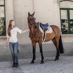 Kentucky Horsewear Saddle Pad Pied De Poule Jumping - Beige - Kentucky Horsewear - Equiluxe Tack