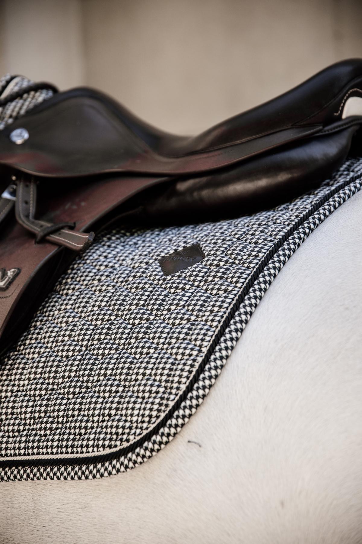 Kentucky Horsewear Saddle Pad Pied De Poule Jumping - Black - Kentucky Horsewear - Equiluxe Tack