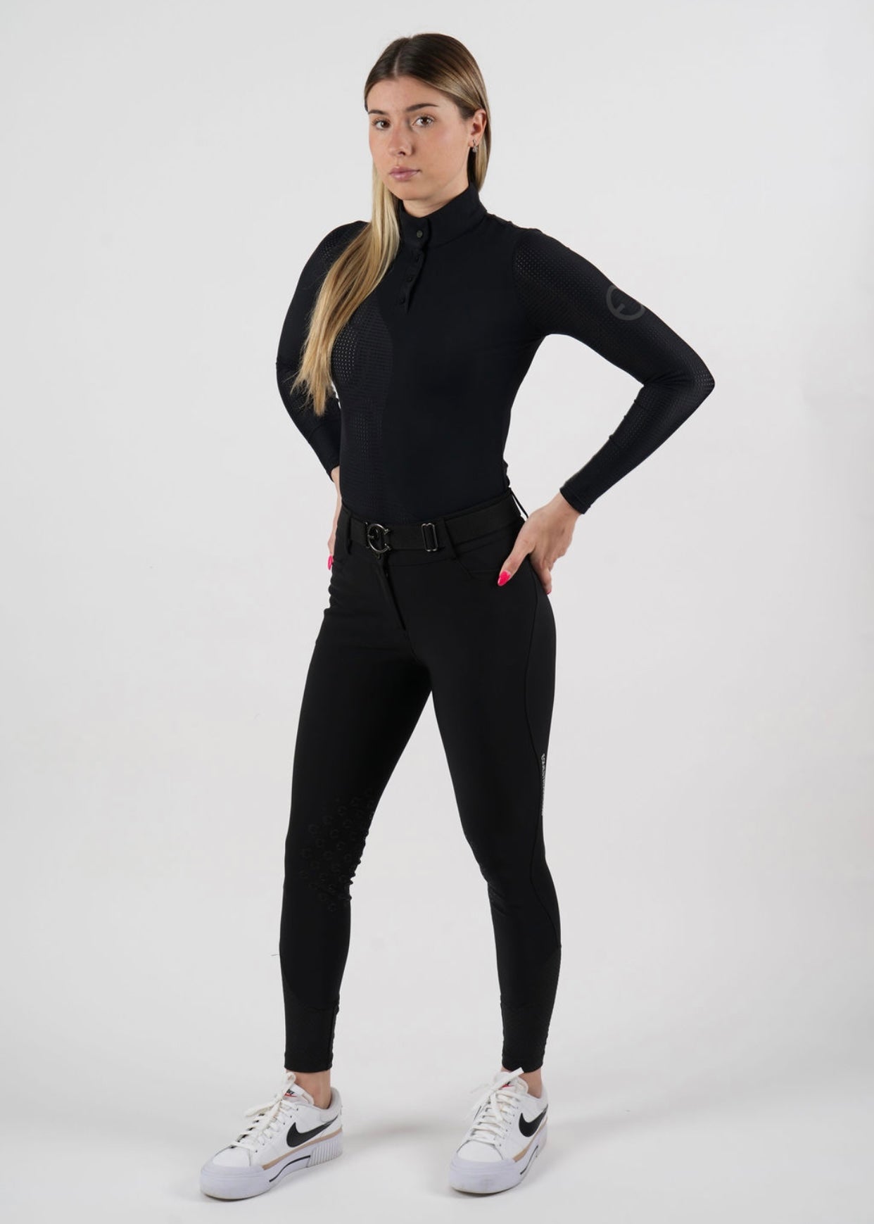 LENNA Blaq Ventilated Show Shirt Long Sleeve Sunshirt - Equestrian Club - Equiluxe Tack