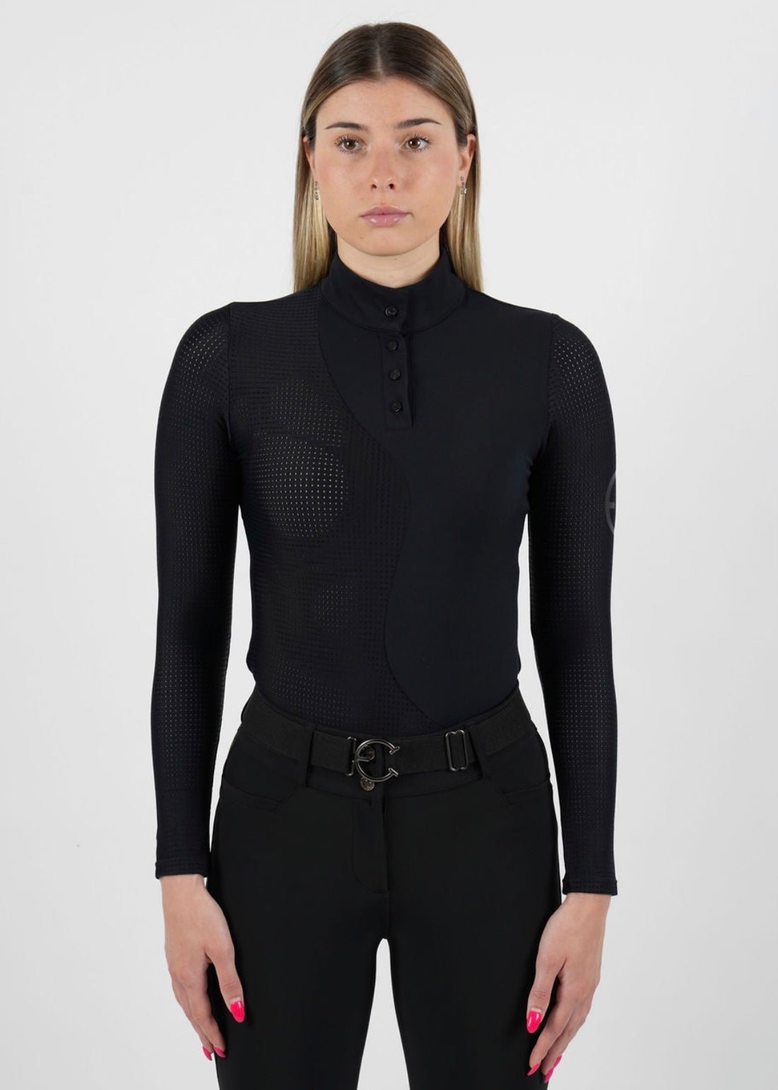 LENNA Blaq Ventilated Show Shirt Long Sleeve Sunshirt - Equestrian Club - Equiluxe Tack