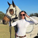 LENNA Ventilated Show Shirt Long Sleeve Sunshirt - White - Equestrian Club - Equiluxe Tack