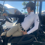 LENNA Ventilated Show Shirt Long Sleeve Sunshirt - White - Equestrian Club - Equiluxe Tack