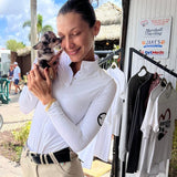 LENNA Ventilated Show Shirt Long Sleeve Sunshirt - White - Equestrian Club - Equiluxe Tack