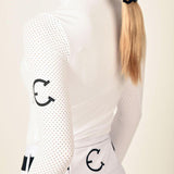 LENNA Ventilated Show Shirt Long Sleeve Sunshirt - White - Equestrian Club - Equiluxe Tack