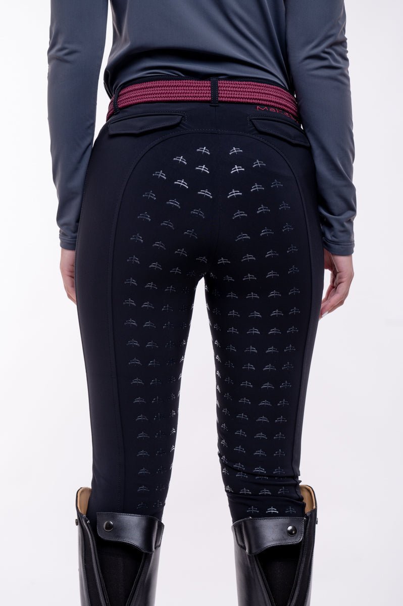Makebe Italy Ladies Full Seat Silicone Petra Breeches - Grey, 42 - Makebe Italy - Equiluxe Tack