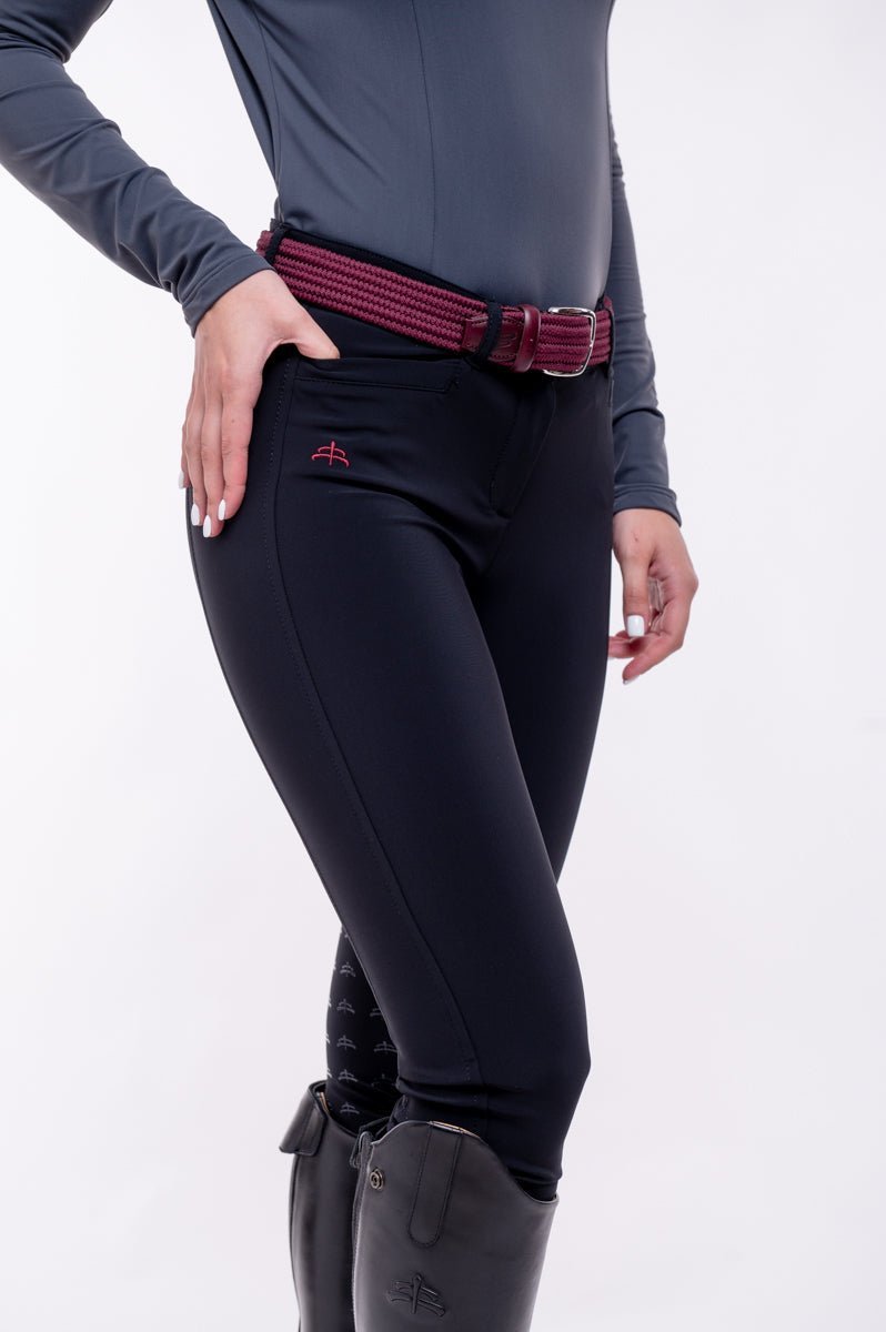 Makebe Italy Ladies Full Seat Silicone Petra Breeches - Grey, 42 - Makebe Italy - Equiluxe Tack