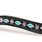 Paris Navette Crystal Patent Midline Browband - AB & Light Amethyst - Halter Ego® - Equiluxe Tack