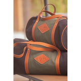 Pénélope Canvas Bowl Bag Large Model - Khaki & Black - Pénélope - Equiluxe Tack